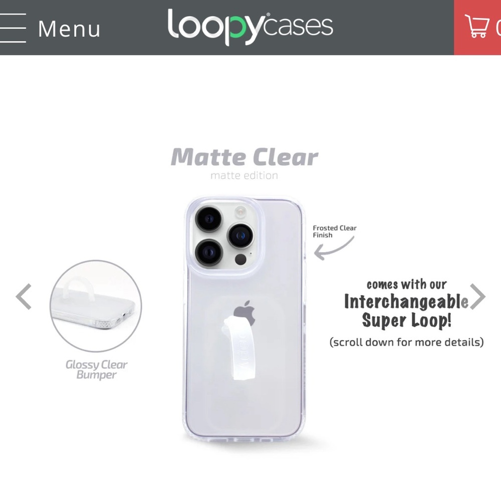 Loopy Matte Clear Case for iPhone 14 Pro